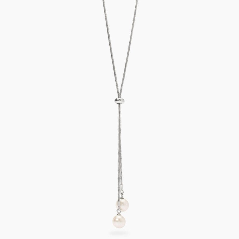 Collana da donna in acciaio con pendente con perle conchiglia Style 45 Kidult 851052