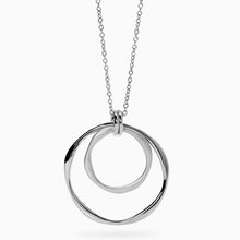 Carica l'immagine nel visualizzatore di Gallery, Collana da donna in acciaio catena rolò e doppio pendente Kidult 851064
