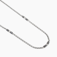 Carica l&#39;immagine nel visualizzatore di Gallery, Collana da uomo con catena veneta in acciaio e ematite Style 03 Kidult 851082
