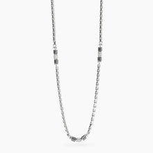 Carica l&#39;immagine nel visualizzatore di Gallery, Collana da uomo con catena veneta in acciaio e ematite Style 03 Kidult 851082
