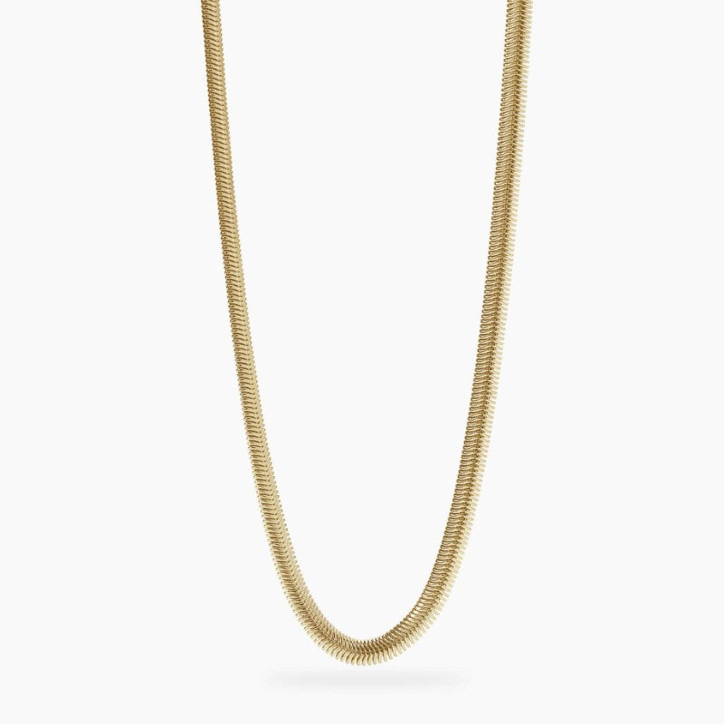 Collana da donna in acciaio dorato con catena snake Style 09 Kidult 851086