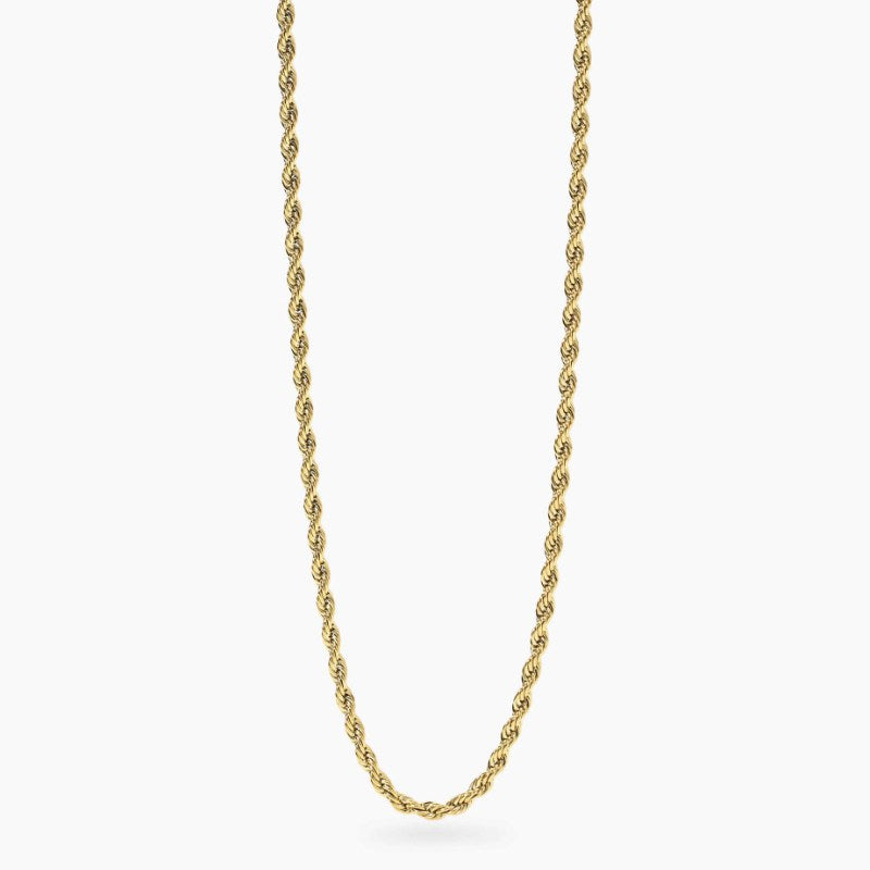 Collana da uomo in acciaio dorata con catena corda Style 07 Kidult 851088