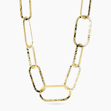 Carica l'immagine nel visualizzatore di Gallery, Collana da donna in acciaio dorato con maglie martellate Style 83 Kidult 851134
