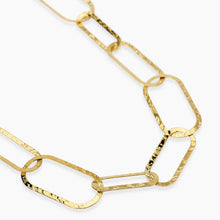 Carica l'immagine nel visualizzatore di Gallery, Collana da donna in acciaio dorato con maglie martellate Style 83 Kidult 851134
