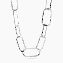 Carica l'immagine nel visualizzatore di Gallery, Collana da donna in acciaio con maglie martellate Style 83 Kidult 851135
