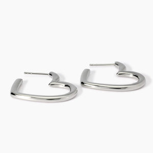 Orecchini da donna in acciaio a cerchio cuore Kidult 861030