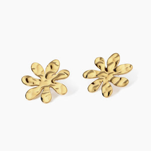 Orecchini da donna in acciaio dorato con fiore Kidult 861042