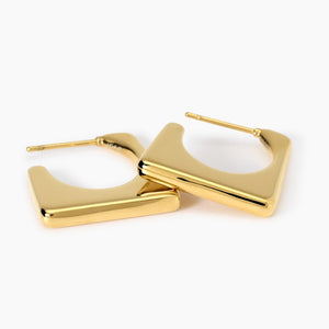 Orecchini da donna a lobo in acciaio dorato Kidult 861047