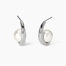 Carica l&#39;immagine nel visualizzatore di Gallery, Orecchini da donna semicerchio con perle conchiglia Kidult 861052
