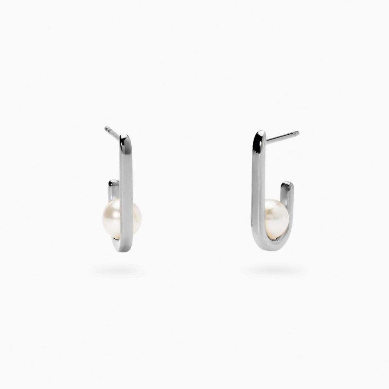 Orecchini da donna in acciaio con perle conchiglia Style 45 Kidult 861055