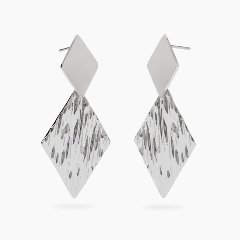 Orecchini da donna in acciaio con pendenti martellati Style 05 Kidult 861057