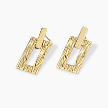 Carica l&#39;immagine nel visualizzatore di Gallery, Orecchini da donna in acciaio dorati con pendenti martellati Style 05 Kidult 861059
