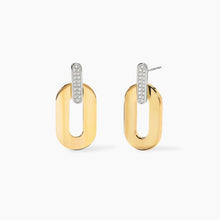 Carica l&#39;immagine nel visualizzatore di Gallery, Orecchini da donna in acciaio dorato con cristalli e pendenti Style 09 Kidult 861060
