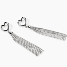 Carica l&#39;immagine nel visualizzatore di Gallery, Orecchini da donna in aciaio cuore con catene Style 25 Kidult 861061
