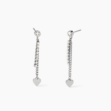 Carica l&#39;immagine nel visualizzatore di Gallery, Orecchini da donna in acciaio con cristalli e pendenti con cuore Style 34 Kidult 861064
