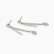Carica l&#39;immagine nel visualizzatore di Gallery, Orecchini da donna in acciaio con cristalli e pendenti con cuore Style 34 Kidult 861064
