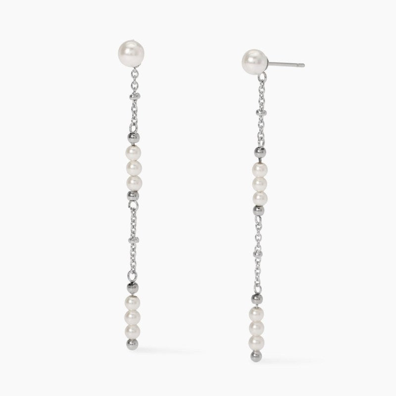 Orecchini da donna in acciaio con pendenti con perle conchiglia Style 32 Kidult 861066