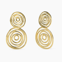 Carica l'immagine nel visualizzatore di Gallery, Orecchini da donna in acciaio dorato con pendenti vortice Style 63 Kidult 861116
