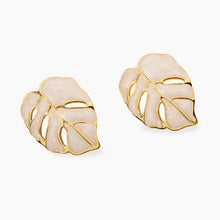 Load image into Gallery viewer, Orecchini da donna in acciaio dorato foglia smaltata Style 80 Kidult 861146
