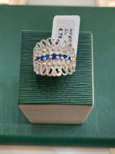 Load image into Gallery viewer, Anello da donna in argento 925 Maestro Riverso Sardinia AnFg03/Blu/16

