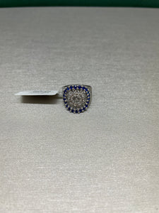 Anello La Bella Stagione in Argento 925 Maestro Riverso AnSt05/Blu misura 15