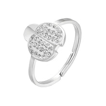 Cargar imagen en el visor de la galería, Anello da donna in acciaio con coccinella Luca Barra ANK179
