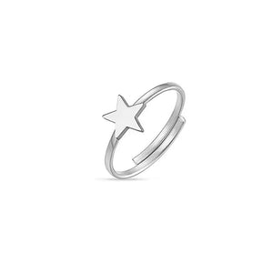 Anello da donna in acciaio con stella Luca Barra ANK246