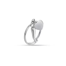 Cargar imagen en el visor de la galería, Anillo de mujer Luca Barra ANK286 de acero con corazón y cuerno
