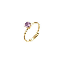 Load image into Gallery viewer, Luca Barra ANK339 women&#39;s ring in golden steel with crystal
