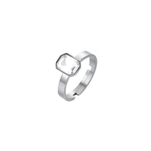 Load image into Gallery viewer, Luca Barra ANK476 women&#39;s steel ring with white crystal
