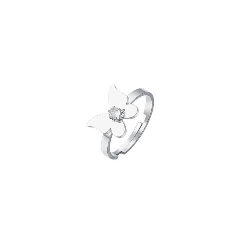 Anello da Donna in acciaio con farfalla Luca Barra ANK518