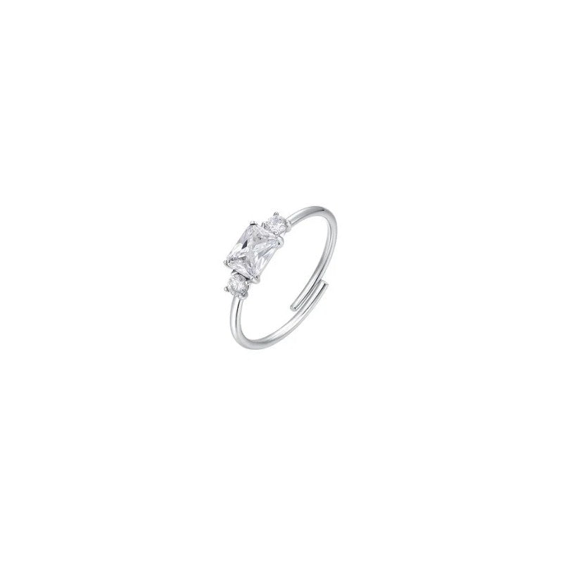 Anello da donna in acciaio con zirconi Luca Barra ANK604