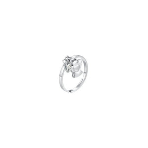 Anello da donna in acciaio con Angelo e Zircone Luca Barra ANK609