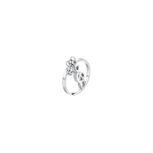 Anello da donna in acciaio con Nota e Zircone Luca Barra ANK611
