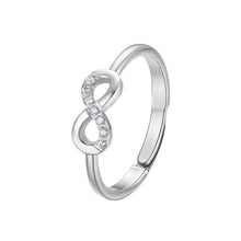 Load image into Gallery viewer, Anello da donna in acciaio con infinito e zircone Luca Barra ANK621
