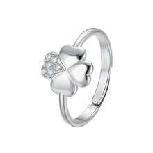Carica l'immagine nel visualizzatore di Gallery, Anello da donna in acciaio con quadrifoglio Luca Barra ANK626
