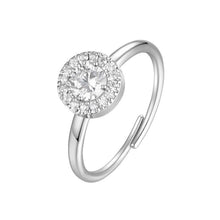 Cargar imagen en el visor de la galería, Anello da donna in acciaio e elemento con zirconi Luca Barra ANK648
