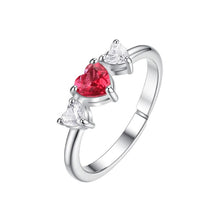 Carica l'immagine nel visualizzatore di Gallery, Anello da donna in acciaio con zirconi Luca Barra ANK674
