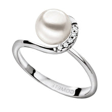 Load image into Gallery viewer, Anello da donna in oro bianco Con Diamanti e perla Comete ANP 283
