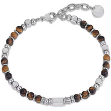 Load image into Gallery viewer, Bracciale da uomo con occhio di tigre Luca Barra BA1170
