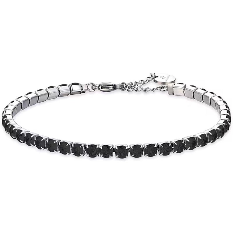 Luca Barra BA1479 men's steel tennis bracelet