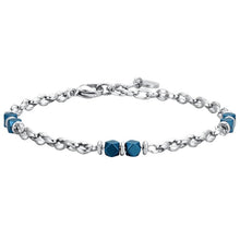 Carica l&#39;immagine nel visualizzatore di Gallery, Bracciale da Uomo in acciaio con ematite blu Luca Barra BA1733
