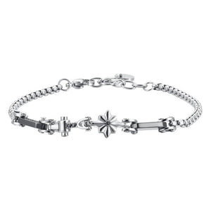Bracciale da Uomo in acciaio con rosa dei venti Luca Barra BA1790