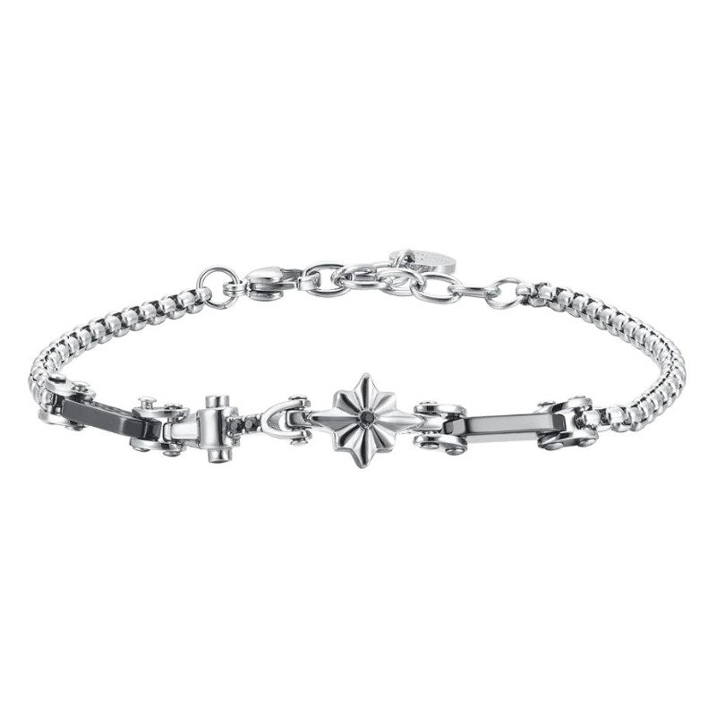 Bracciale da Uomo in acciaio con rosa dei venti Luca Barra BA1790