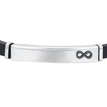 Load image into Gallery viewer, Bracciale da Uomo in silicone e piastra in acciaio con Infinito Luca Barra BA1804
