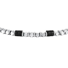 Cargar imagen en el visor de la galería, Bracciale da uomo in Acciaio Ematite e Onice Luca Barra  BA1864
