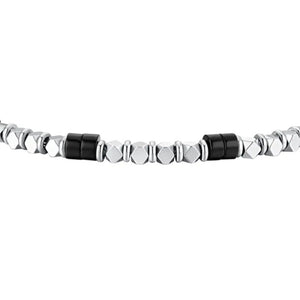 Bracciale da uomo in Acciaio Ematite e Onice Luca Barra  BA1864