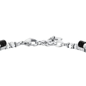 Bracciale da uomo in Acciaio Ematite e Onice Luca Barra  BA1864