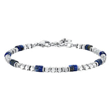 Cargar imagen en el visor de la galería, Bracciale da uomo in Acciaio ematite e lapis Luca Barra  BA1865
