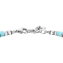 Cargar imagen en el visor de la galería, Bracciale da uomo in Acciaio con ematite e turchesi Luca Barra BA1866
